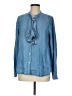 Soft Surroundings 100% Lyocell Blue Long Sleeve Button-Down Shirt Size M - photo 1