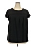 Assorted Brands 100% Polyester Black Short Sleeve Blouse Size 2X - photo 1