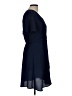 Monteau Solid Blue Casual Dress Size L - photo 4