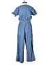 J.Crew 100% Cotton Solid Blue Jumpsuit Size 0 - photo 2