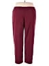 Blair 100% Polyester Solid Burgundy Casual Pants Size XL (petite) - photo 2