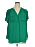 Torrid 100% Polyester Green Short Sleeve Blouse Size 1X (1) - photo 1