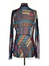 Chico's Multi Color Blue Long Sleeve Blouse Size Sm (0) - photo 2