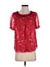 Joie 100% Silk Red Short Sleeve Silk Top Size S - photo 1