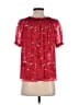 Joie 100% Silk Red Short Sleeve Silk Top Size S - photo 2