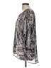 Maurices 100% Polyester Gray 3/4 Sleeve Blouse Size L - photo 5