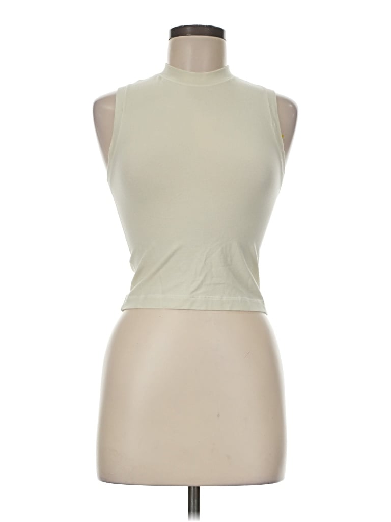 Pre-owned Skims Sleeveless T-shirt In Ivory