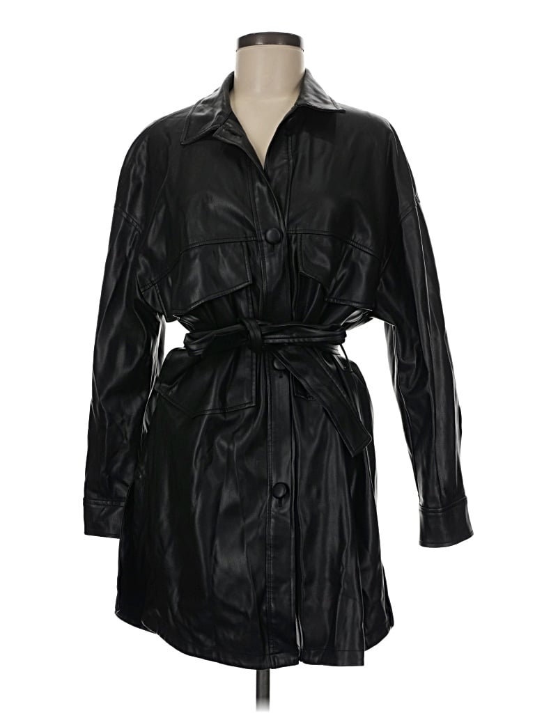 Pre-owned Zara Trenchcoat In Black