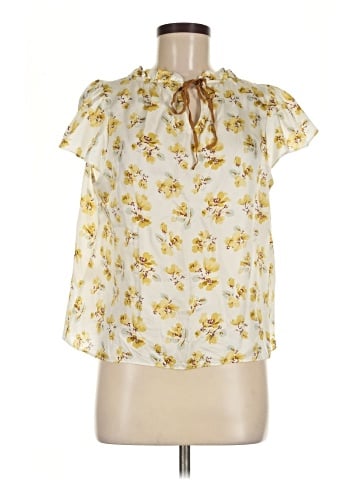 DÔEN Short Sleeve Silk Top (view 1)