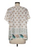 Unbranded 100% Polyester Ivory Short Sleeve Blouse Size M (estimated) - photo 2