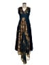 Twinset 100% Polyester Paisley Blue Cocktail Dress Size EU (IT) 42 / US 6 - photo 1