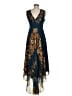 Twinset 100% Polyester Paisley Blue Cocktail Dress Size EU (IT) 42 / US 6 - photo 2