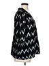 NY Collection 100% Polyester Chevron-herringbone Black 3/4 Sleeve Blouse Size 1X - photo 4