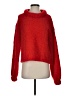 Something Navy Solid Red Pullover Sweater Size XS - photo 1
