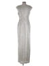 Lauren by Ralph Lauren 100% Polyester Metallic Silver Cocktail Dress Size 12 - photo 2