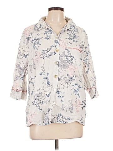 Papinelle 3/4 Sleeve Button-Down Shirt (view 1)