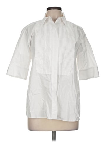 Zara 3/4 Sleeve Button-Down Shirt (view 1)