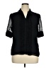 Jaclyn Smith 100% Polyester Black Short Sleeve Blouse Size XL - photo 1