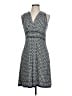 Max Studio Polka Dots Gray Casual Dress Size L - photo 1