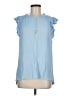 Ann Taylor LOFT 100% Rayon Blue Sleeveless Blouse Size M - photo 1