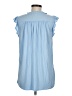 Ann Taylor LOFT 100% Rayon Blue Sleeveless Blouse Size M - photo 2