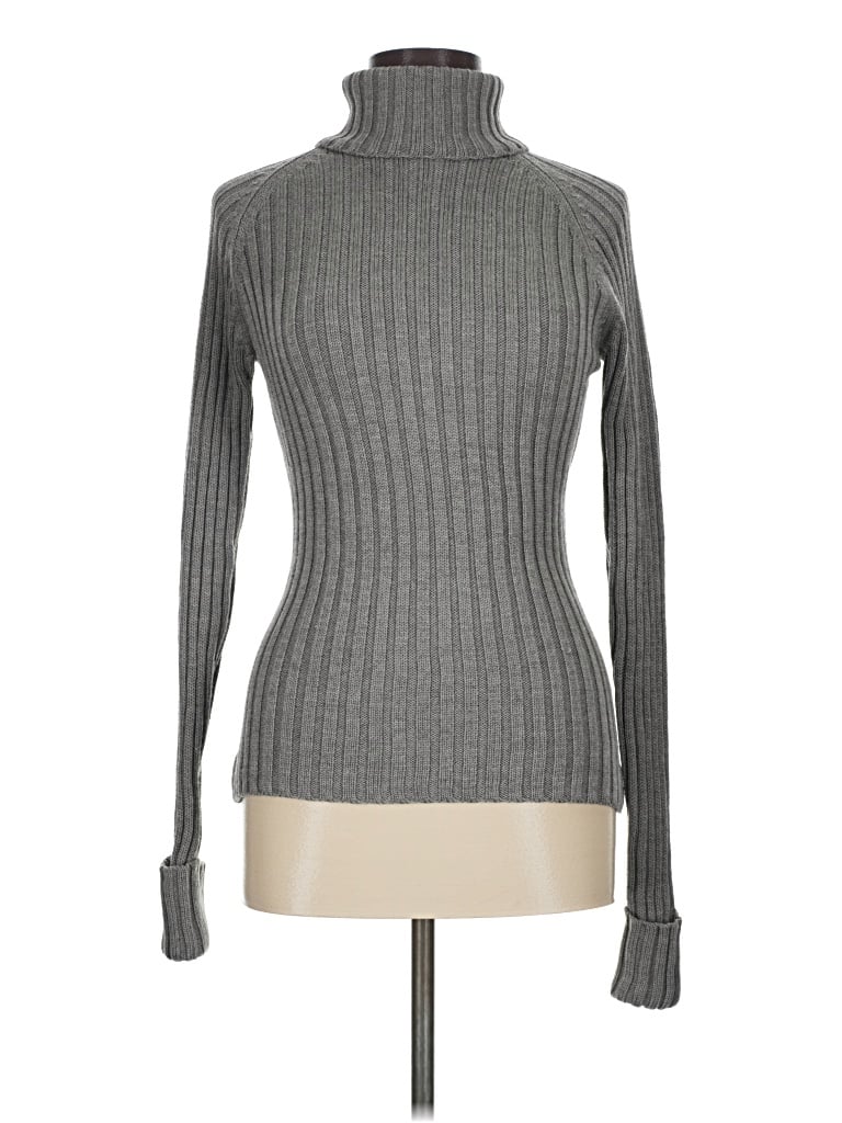 Pre-owned Karen Kane Wool Pullover Sweater In Gray