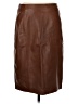 DANIER Brown Faux Leather Skirt Size 8 - photo 1