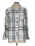 Rails 100% Rayon Plaid Silver Long Sleeve Button-Down Shirt Size L - photo 1