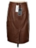 DANIER Brown Faux Leather Skirt Size 8 - photo 2