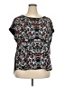 Torrid Floral Multi Color Black Short Sleeve Top Size 2X Plus (2) - photo 1
