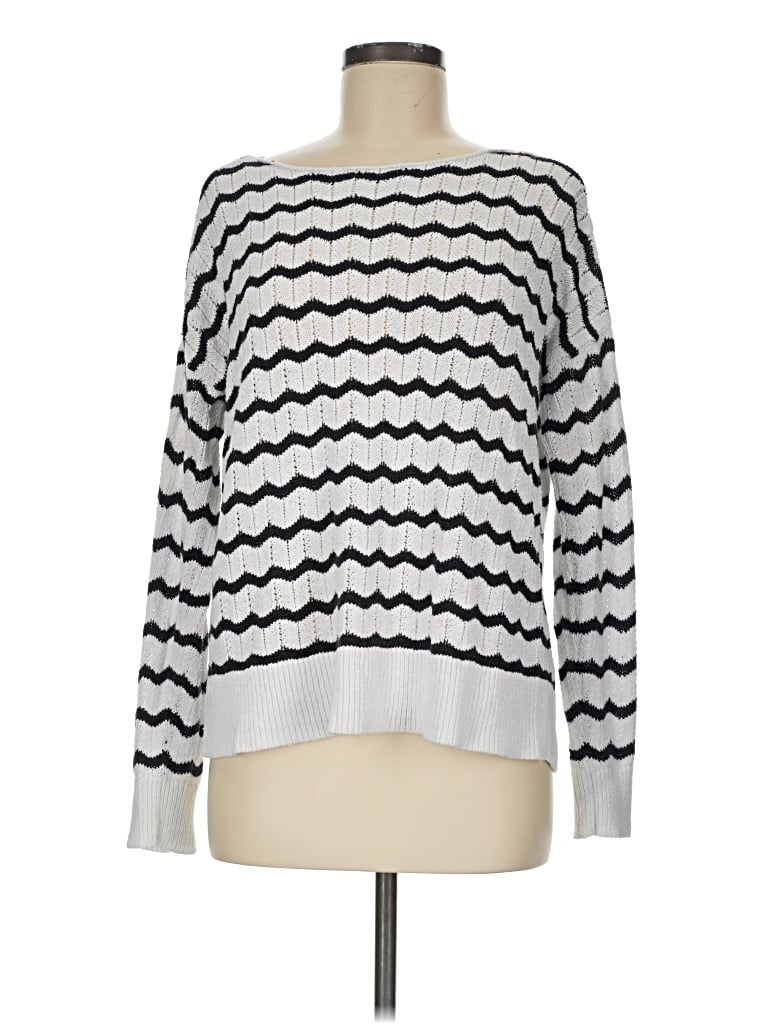Pre-owned Ann Taylor Loft Pullover Sweater In Silver