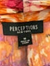 Perceptions Print Orange Casual Dress Size M - photo 7