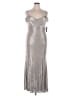 R&M Richards Metallic Silver Gold Cocktail Dress Size 14 - photo 1