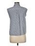 Kenar Polka Dots Blue Sleeveless Button-Down Shirt Size M - photo 2