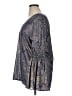 MICHAEL Michael Kors 100% Polyester Blue Long Sleeve Blouse Size XL - photo 5