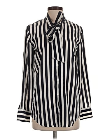 Adriano Goldschmied Long Sleeve Silk Top (view 1)