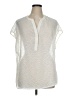 Old Navy 100% Polyester Ivory Short Sleeve Blouse Size 1X - photo 1