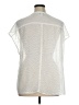 Old Navy 100% Polyester Ivory Short Sleeve Blouse Size 1X - photo 2
