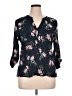Carve Designs Floral Black 3/4 Sleeve Blouse Size XL - photo 1