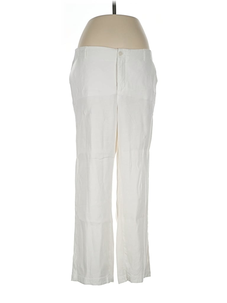 Pre-owned Nydj Linen Pants In Ivory