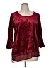 NY Collection 100% Polyester Burgundy 3/4 Sleeve Top Size XL - photo 1
