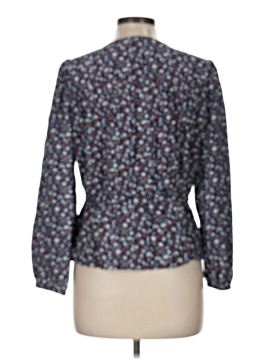 Madewell Silk Button-Front Peplum Top in Harvest Vine (view 2)