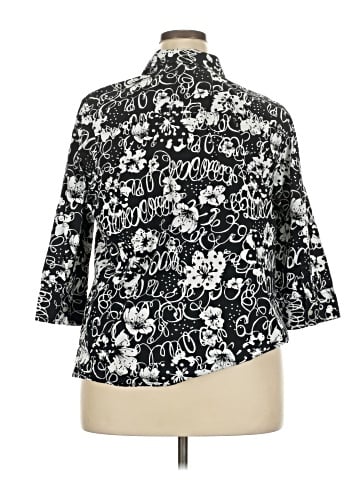 Cj Banks 3/4 Sleeve Button-Down Shirt (view 2)