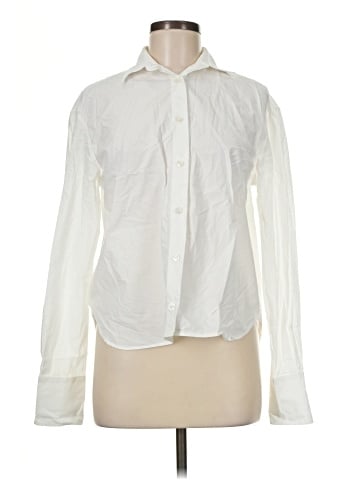 Another Tomorrow Long Sleeve Button-Down Shirt (view 1)