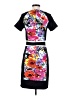 BCBGMAXAZRIA Graphic Black Cocktail Dress Size S - photo 2