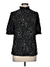 Anne Klein Polka Dots Black Short Sleeve Blouse Size M - photo 1
