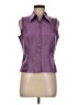 ICE Purple Sleeveless Button-Down Shirt Size M - photo 1