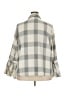 Lane Bryant Checkered-gingham Gray 3/4 Sleeve Blouse Size 18 - photo 2
