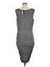 Express Solid Gray Casual Dress Size M - photo 2