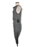 Express Solid Gray Casual Dress Size M - photo 5